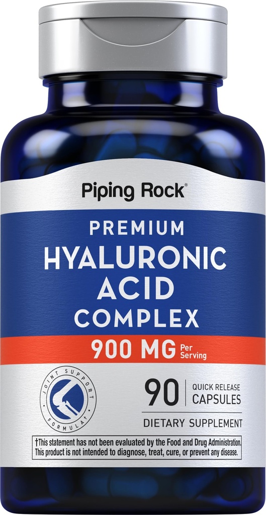 ピッピングロックヒアルロン酸カプセル | 900mg | 90Pills | MSMとコラージュのサプリメント | 女性と男性のためのプレミアムコンプレックス | 非GMO、グルテンフリー