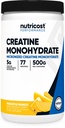 Nutricostクレアチンモノハイドパウダー(パイナップルマンゴー、500グラム) - Micronizedクレアチンサプリメント - ビーガン、非GMO、グルテンフリー