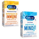 Enfamil ポリ-Vi-Sol と Fer-in-Sol の鉄の液体の低下の Multivitamin の補足、乳児のための 2x50 mL の点滴器のびん