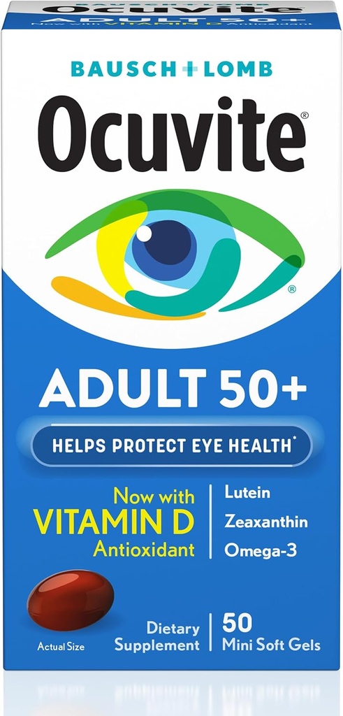 Bausch & Lomb Ocuvite 大人 50 + 目のビタミン & ミネラルSoftgels 50 ea (パッケージ 4)