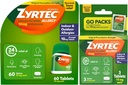 Zyrtec 24時間のアレルギーの救助のタブレット、Antihistamineのタブレット、束のパック、60のct + 3つのctの旅行パック、63の計算ごとの10のmg Cetirizine HClの屋内および屋外のアレルギーの薬