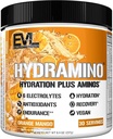 Evlutionの栄養物HYDRAMINOの完全なHydrationのマルチプライヤー、すべての6のElectrolytes、ビタミンC及びBの液体のボーズのアミノ酸、ココナッツ水、持久力、回復、酸化防止剤、30のサーブ、オレンジマンゴ
