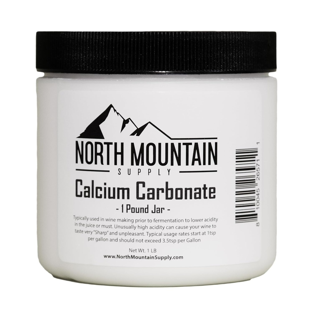 North Mountain Supply Food Grade Calcium Carbonate - 1 Pound Jar