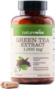 NatureWise Green Tea Extract Capsules 1000 mg - 50% EGCG & 98% Polyphenols - Extra Strength Green Tea Pills - Antioxidants for Heart Health & Energy - Vegan, Non-GMO - 60 Count[30-Day Supply]
