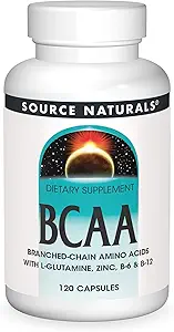 源のNaturals BCAAはLグルタミン、亜鉛、B-6およびB-12のチェーン アミノの酸を分岐させましたりボディの筋肉システム* - 120のカプセルを支えます