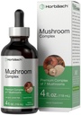 ほうれん草のきのこコンプレックス | 4 Fl Oz Herbal Liquid Drops | ライオンズマネ, 霊石, 椎茸, チャガ, コーディプス, 舞茸のサプリメントブレンド | ベジタリアン | GMOのグルテンフリーフォーミュラ