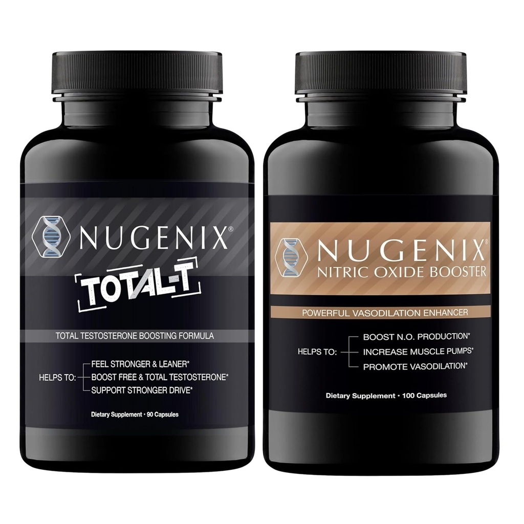 Nugenix Nitric酸化物ブースターと男性のためのトータルTテストステロンブースター