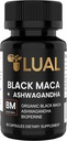 LUAL 30,000mg 30xの強さのAshwagandhaの有機性黒いマカの根 - 男性のための最も高い効力の黒のマカの根のカプセル - 100%の純粋なマカのPulanaの粉の有機性、ゼラチized、非GMO - 60の丸薬
