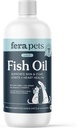 Fera Pets Fish Oil - Omega 3 for Dogs & Cats to Support Joints, Heart, Skin and Coat Health - Non GMO with Vitamin E - 16 oz