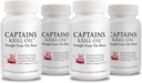 Captains Pure Antarctic Krill Oil Softgels | Omega 3 EPA, DHA with Astaxanthin & Phospholipids| No Additives or Chemicals | 1000mg per Serving, 60 Capsules, 4-Pack