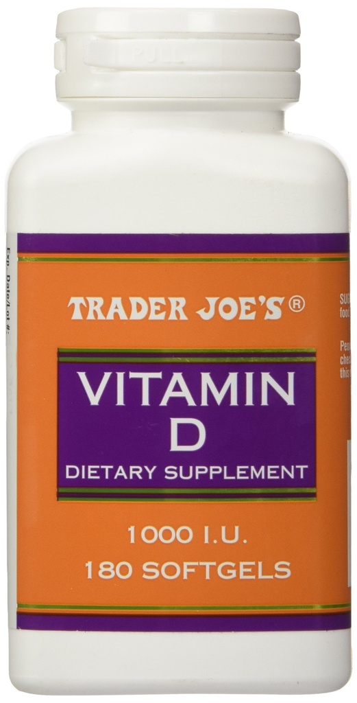 トレーダージョーのビタミンD-3 1000iu、180softgels