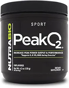 NutraBio Peak O2, Unflavored, 4.2 oz (120 g), ラボ