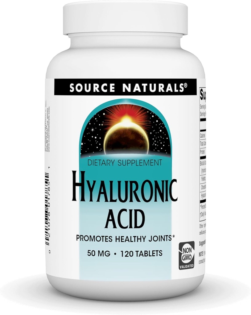 源のNaturals Hyaluronic酸、50mg、120のタブレット