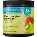 KEY NUTRIENTS Multivitamin の電解質の粉砂糖無し - ジューシーないちご キウイの電解質の粉 - 持久力及びエネルギー補足 - Hydration の粉 - いいえカロリー - 90 のサービング - アメリカ製