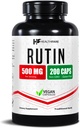 健康ファレ ルチンサプリメント 500mg | 200 ビーガンカプセル | ナチュラルバイオフラボノイドフォーミュラ | 余分な強度の酸化防止サポート | 非GMO、グルテンフリー | アメリカ製