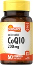 Sundance CoQ10 200mg Softgels | 60 カウント | ブラックペッパーエキスで | 非GMO&グルテンフリーサプリメント