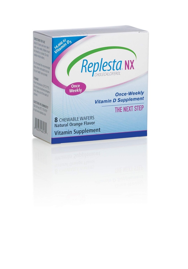Replesta NX 14,000 の IU のビタミン D3 のコレステロール、ビタミン D の欠乏、週1 のChewable のウエファー、非 GMO の自然なオレンジ味、8 のタブレットのための