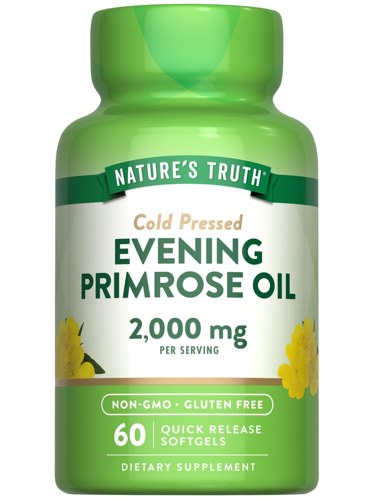 Nature's Truth Evening Primrose Oil Softgels | コールドプレス | 非GMO&グルテンフリーサプリメント