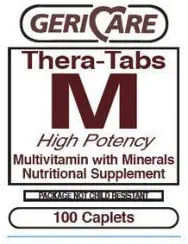 1163913 PT# 621-13 Thera-Tabs MのMultivitaminのMultimineralのタブレットGeri-Careの薬剤によってなされる大人の100/Bt