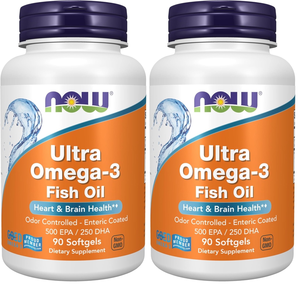 NOWサプリメント、超オメガ3分子蒸留とエンターティックコーティング、90 Softgels(パッケージ2)