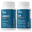Dr. Tobias Omega 3 魚油と DIM 複合サプリメント, サポートハート, 脳免疫機能とバイオパインと女性と男性のためのホルモンバランス, ボルッコリーエキス & カルシウム D グルカレート, 60 カプセル