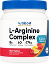 Nutricost L-Arginine Complex(フルイトパンチ、60サービング) - グルテンフリー、非GMO
