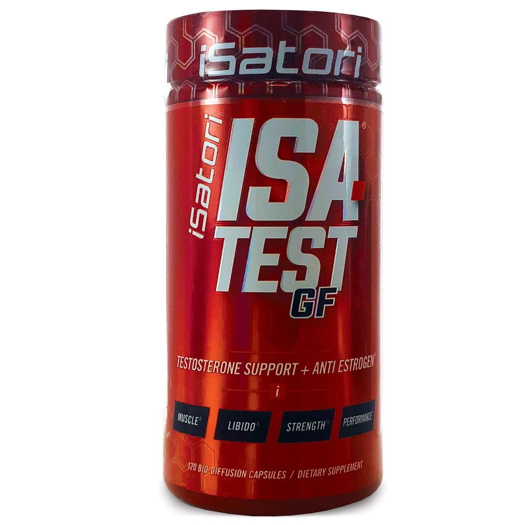 iSatori ISA-Test GF の高性能-利益強さおよび増加筋肉固まり-運動およびスポーツのためのハードコア トレーニング-グルテンフリーの反エストロゲンの複合体- 120 カプセル