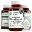 自然なNutra究極の睡眠フォーミュラ、リラックスをサポートし、夜間の不安を軽減するためにカモミール、あなたが眠るより速く落ちるのを助ける、50カプセル