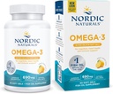 ノルディックナチュラルズオメガ-3 魚ゼラチン、レモンフレーバー - 60 フィッシュジェル - 690 mg オメガ-3 - フィッシュオイル - EPA&DHA - 免疫サポート、脳と心臓の健康、最適なウェルネス - 非GMO - 30 サービング