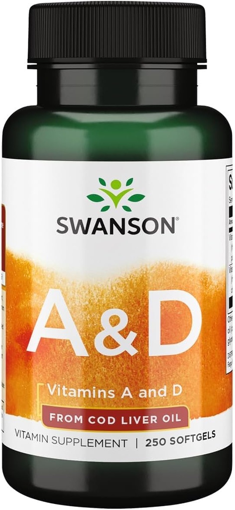 SwansonのビタミンA及びDの皮の目の免疫システム健康250のSgels