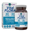 Vital Planet - Vital Flora Men's Daily Probiotic、60 Billion CFU、60 Diverse Strains、7 Organic Prebiotics、免疫サポート、ガスリリーフ、コロン、消化の健康プロバイオティクス 男性30カプセル