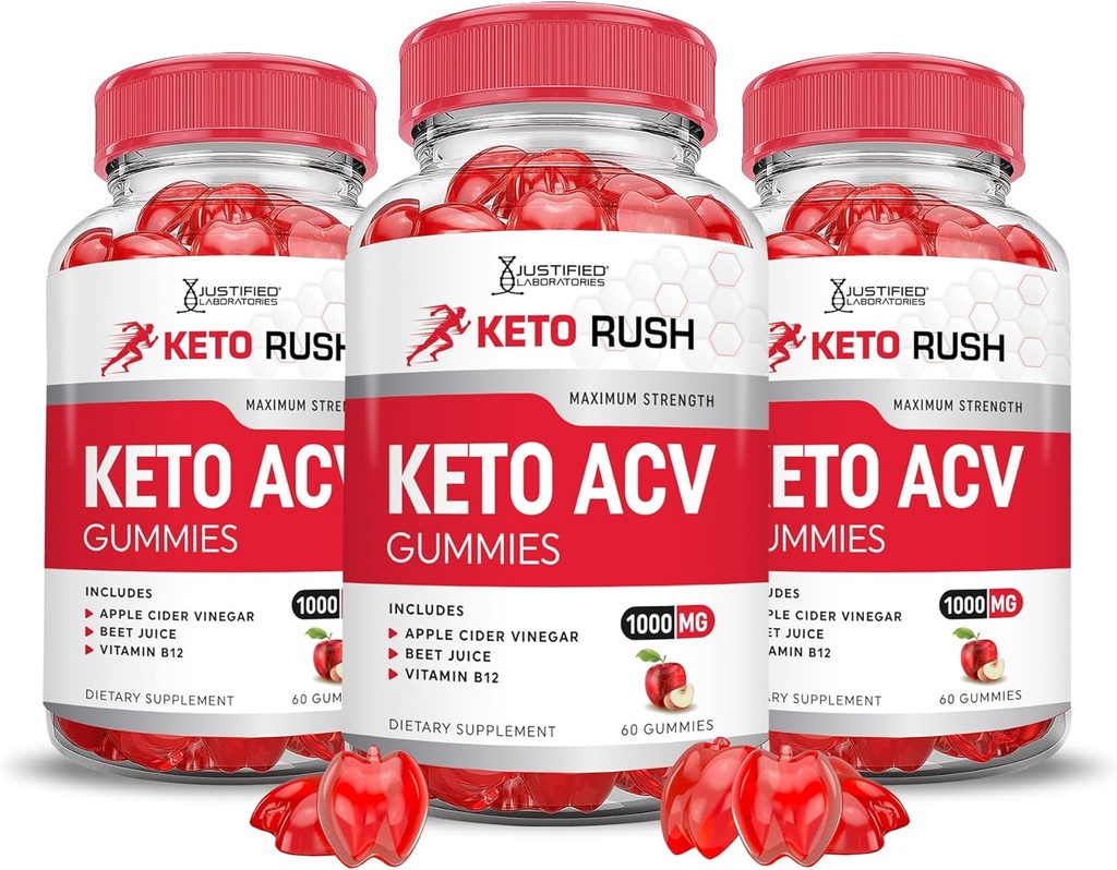 正当ラボラトリーズ (3 パック Keto Rush Keto ACV Apple Cider Vinegar Boost 配合 と Pomegranateビート ジュース パウダー B12 ビーガン非 GMO 180 ガミー