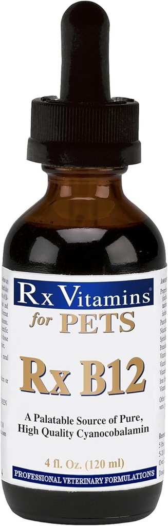 犬と猫のためのRxビタミンRx B12 - ペットのためのビタミンB12液体サプリメント - 犬のビタミン - 猫の健康用品 - 4オンス。