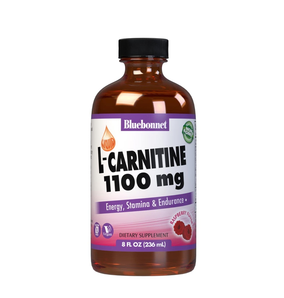 Bluebonnetの液体Lカルニチン1100のmg、ラズベリー、8液体Ounce