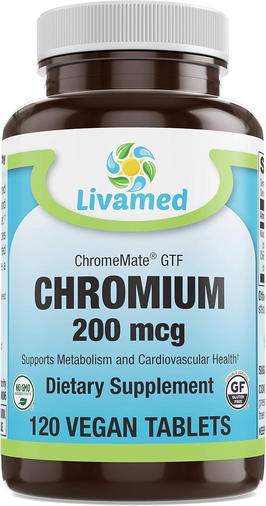 リバメド - クロム 200 mcg (ChromeMate GTF) Veg Tabs 120 カウント