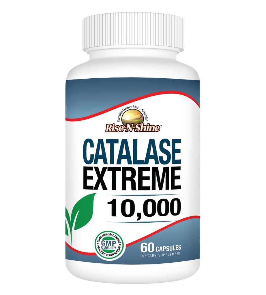 Rise-N-Shine Catalase Extreme Supplement 10,000 with Saw Palmetto, Biotin, Fo-Ti, PABA - 強い髪のための髪のサプリメント - 60カプセル