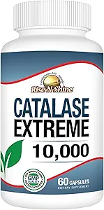 Rise-N-Shine Catalase Extreme Supplement 10,000 with Saw Palmetto, Biotin, Fo-Ti, PABA - 強い髪のための髪のサプリメント - 60カプセル