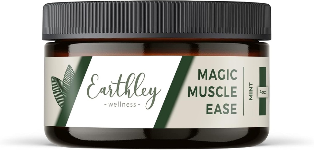 Earthley Wellness Magic Muscle Ease、マグネシウム&アルニカローションをSoothe Soothe Sore Muscle、Cramps、Tension&Post-Workout RecoveryのFast-Absorbing救済(4oz、Mint)