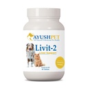 AyushペットLivit-2 - 犬の肝臓サポートサプリメント、猫、犬と馬のための自然な肝臓サポート、サポート全体的なウェルネス、ペットのための健康な皮膚とコート - 90錠