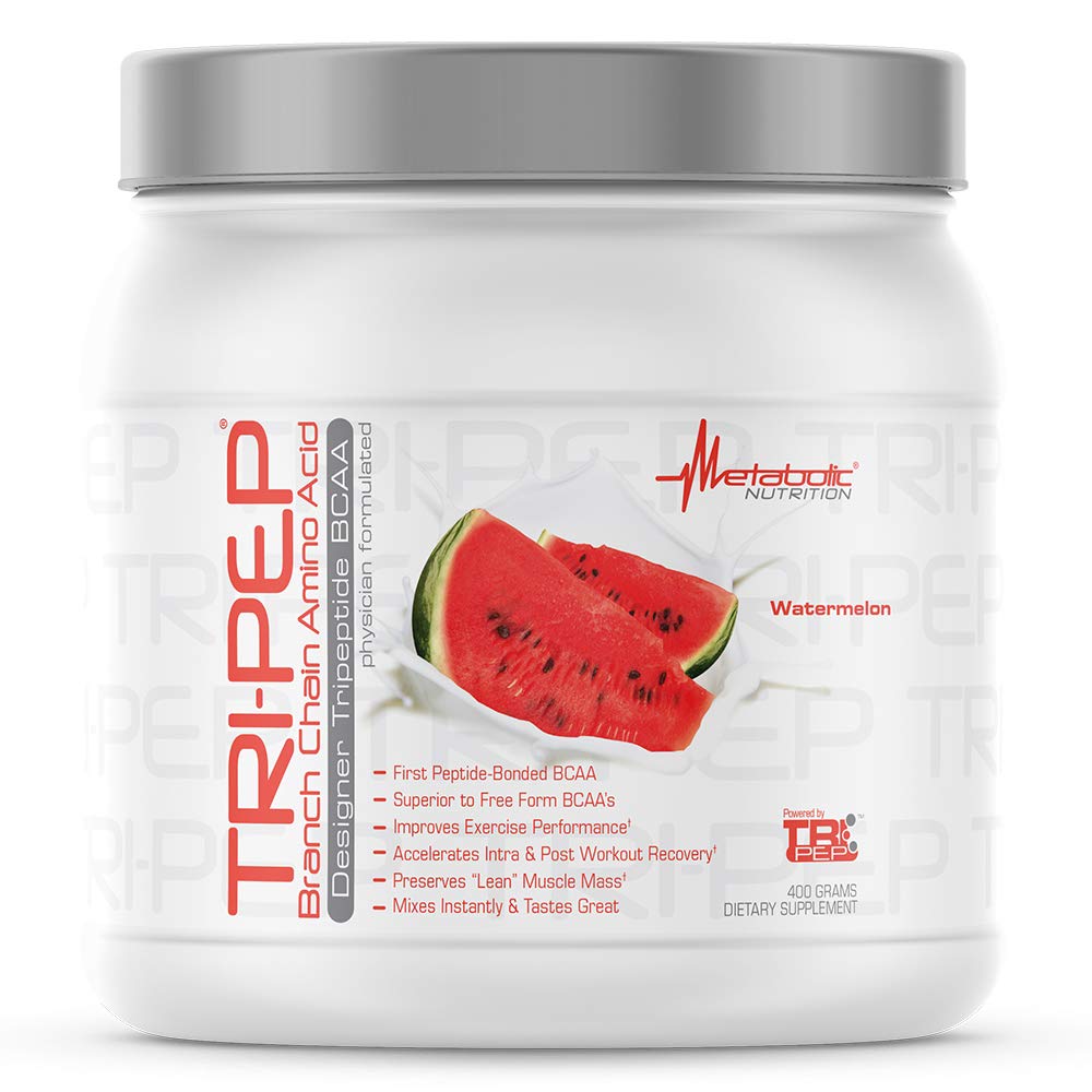 メタボリック栄養 | TRIPEP - トリペプチドブランチチェーンアミノ酸、BCAAパウダー、プリイントラポストワークアウトサプリメント | ウォーターメロン、400グラム(40サービング)