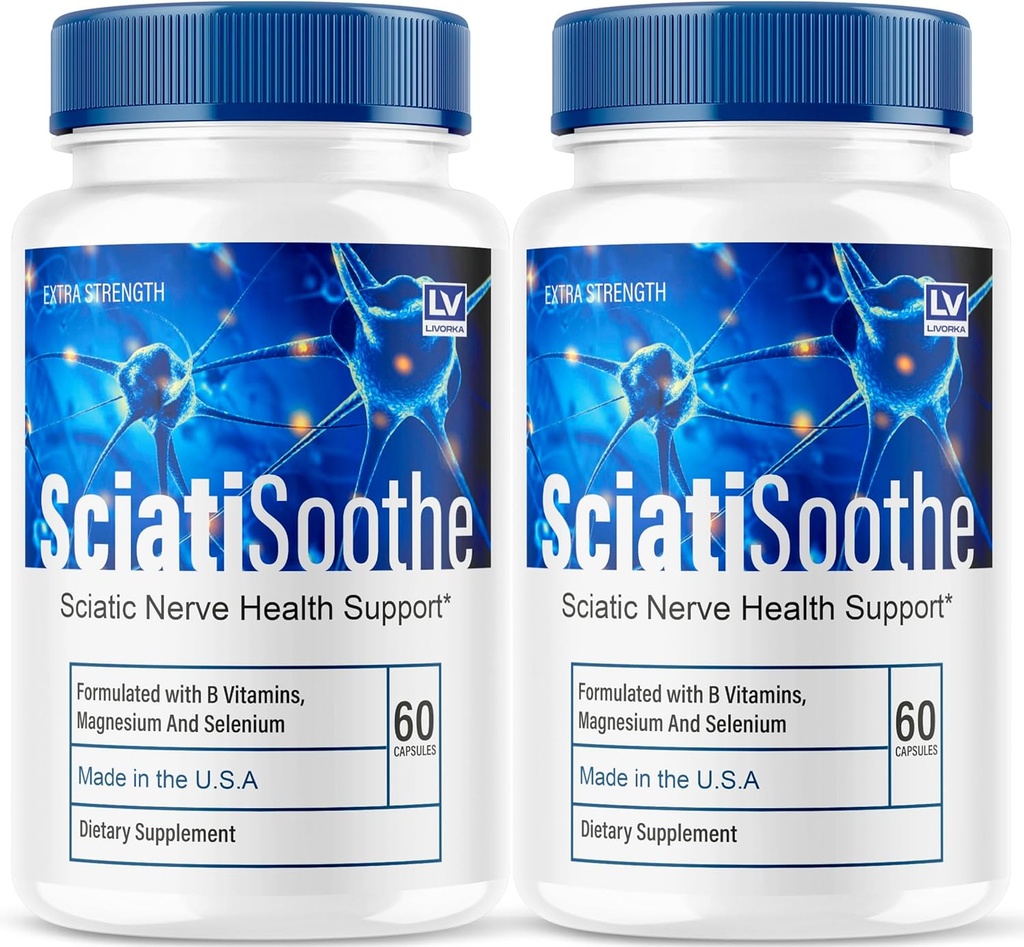 LIVORKA(2パック)Sciatisoothe - Sciatisootheサプリメント、Sciati Soothe、Sciatisooth、Sciati Sootheサプリメント、Sciati Sootheカプセル、Sciatic Soooth、120カプセル2ヶ月