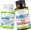 Power By Naturals Certified Organic Sea Moss Capsules Bundle (SeaMoss Plus & Sea Moss Boost) - wildcrafted, Non GMO sea Moss raw Organic - 60 Gluten-Free seamoss Pills