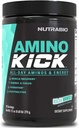 NutraBio Amino Kick – BCAA Powder with Natural Caffeine – Amino Acids Supplement for Energy, Hydration & Recovery – BCAAs, Electrolytes & Amino Acids – Baja Burst, 30 Servings