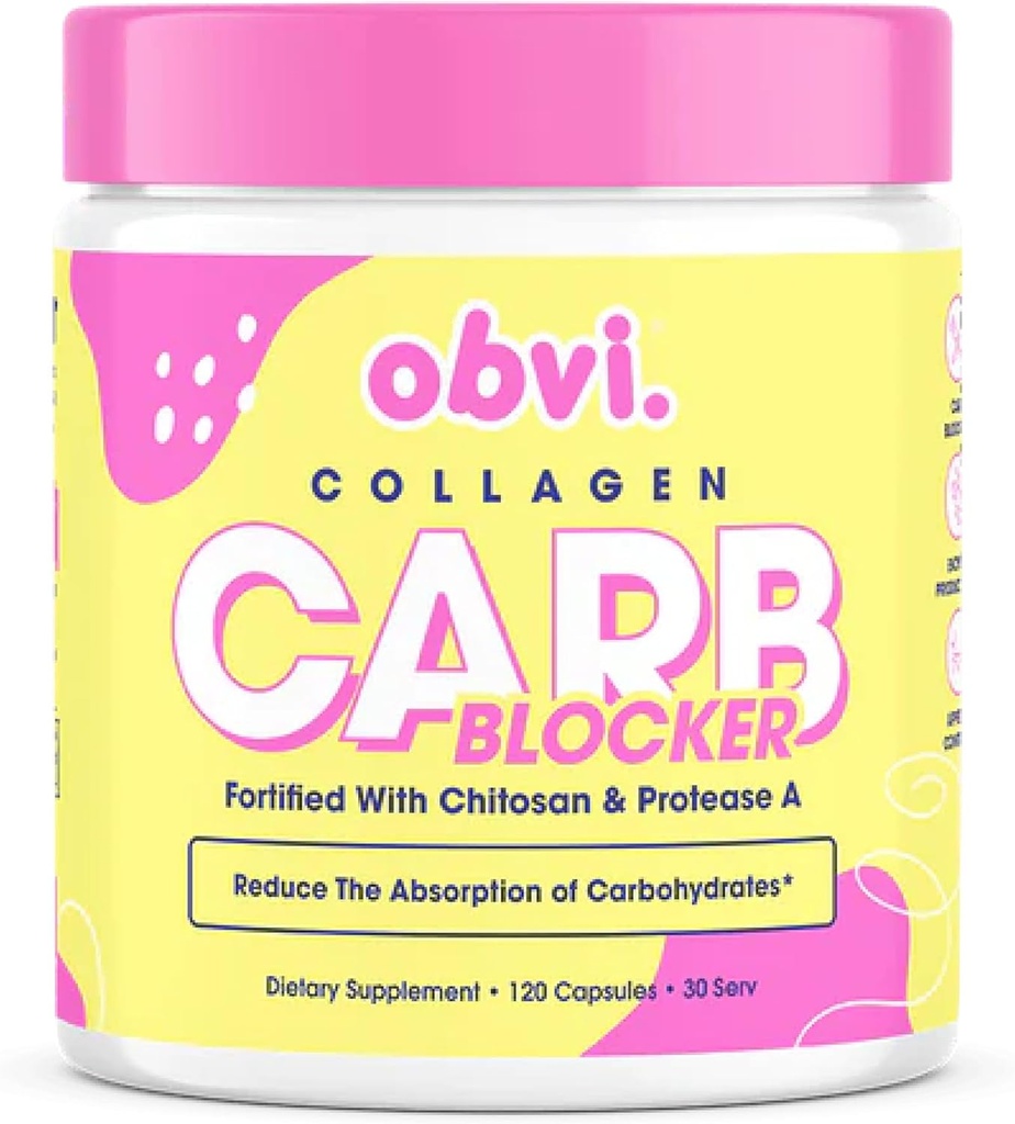 Obvi Guilt-Free Carb Blocker | フィットネス・ゴールをサポート | カラブ吸着ブロッカー(ホワイト・腎臓豆エキス付) | 120カプセル、30サービング