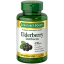 Nature's Bounty Sambucus Elderberry Herbal Supplement、Rapid Release Softgels、630 mg/サービング、120カウント