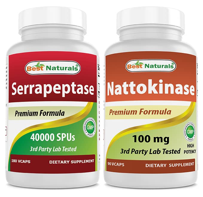 ベストナチュラルセラピターゼ 40000 SPU & Nattokinase 100 Mg