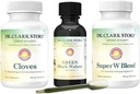 Dr Clark Store Intestine Support & Cleanse Kit - with Original Green Tincture from Black Walnut Hulls, Wormwood, and Cloves-Helps Maintain Optimum Intestinal Function
