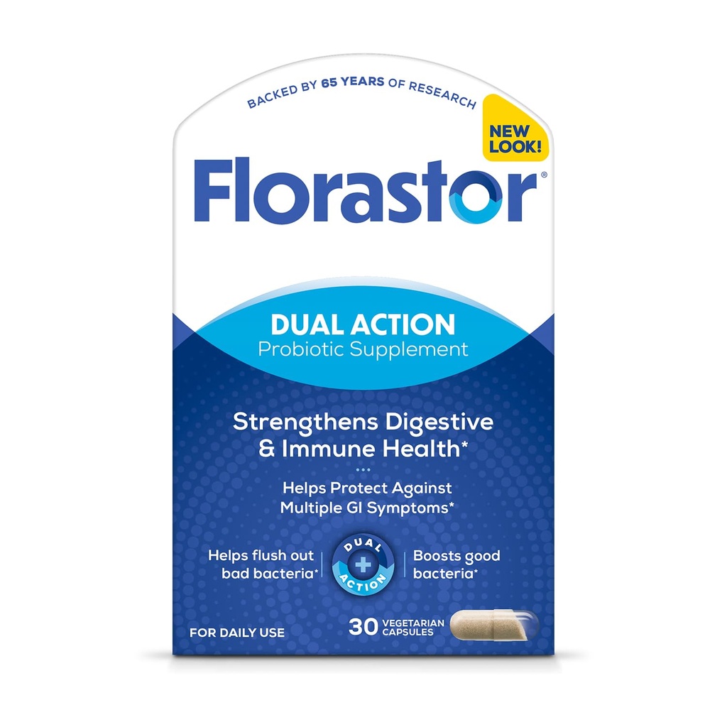 消化および免疫の健康、30のカプセル、女性及び人のプロバイオティクスのためのFlorastor Probioticsは不良細菌を洗い流すのを助けます、私達の独特な緊張のSaccharomyces Boulardiiとよいを後押しします