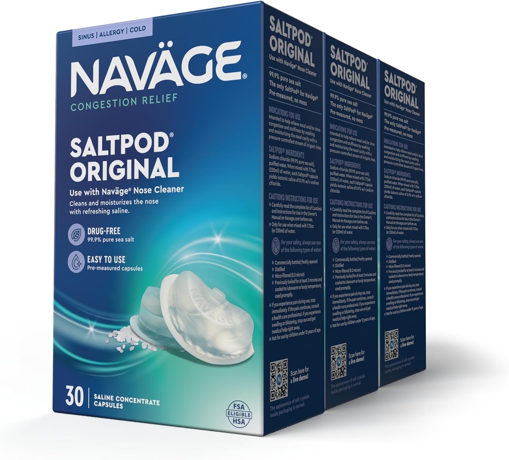 Navage SaltPod Bundle 3 30Packs (90 SaltPods) - Navage Salt Pod Refills Only - Navage Navage Nasal Irrigation System - Sinus Rinse と Saline Pods for Fast と Soothing Edwards 専用設計