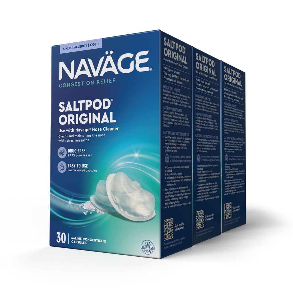 Navage SaltPod Bundle 3 30Packs (90 SaltPods) - Navage Salt Pod Refills Only - Navage Navage Nasal Irrigation System - Sinus Rinse と Saline Pods for Fast と Soothing Edwards 専用設計
